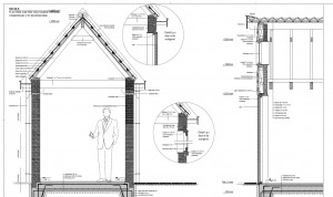 Tekening nieuwbouw schuur